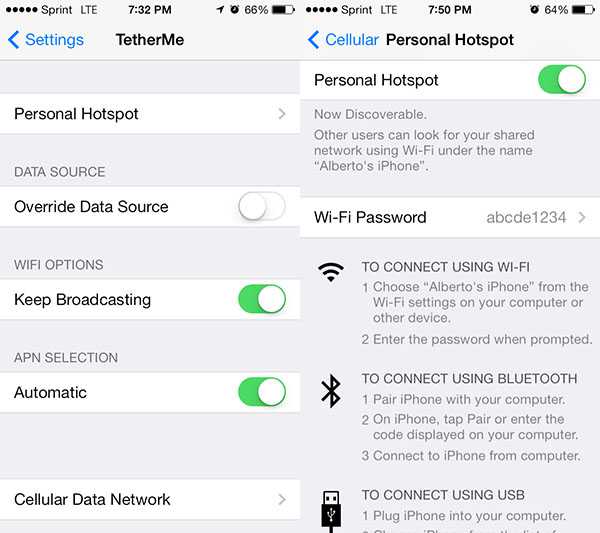 iOS 7.1 tethering bloccato con gli operatori non supportati?