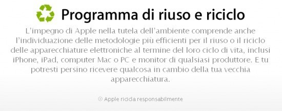 Apple attiva il programma di riciclo dei dispositivi!