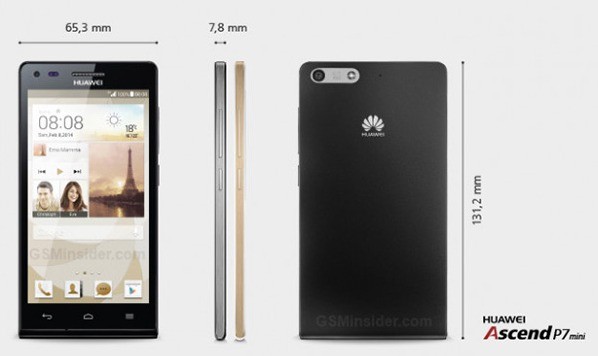 Huawei Ascend P7 Mini Ufficiale | Disponibile prima del fratello maggiore