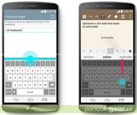 LG G3 Smart Keyboard regolabile per dimensioni e capace di apprendere!