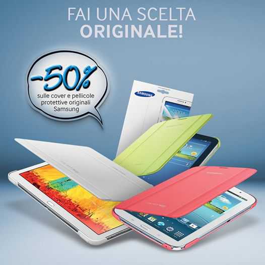 Promozione Samsung che sconta del 50% le custodie per Galaxy S3, S4 Mini, S4 e Note 3