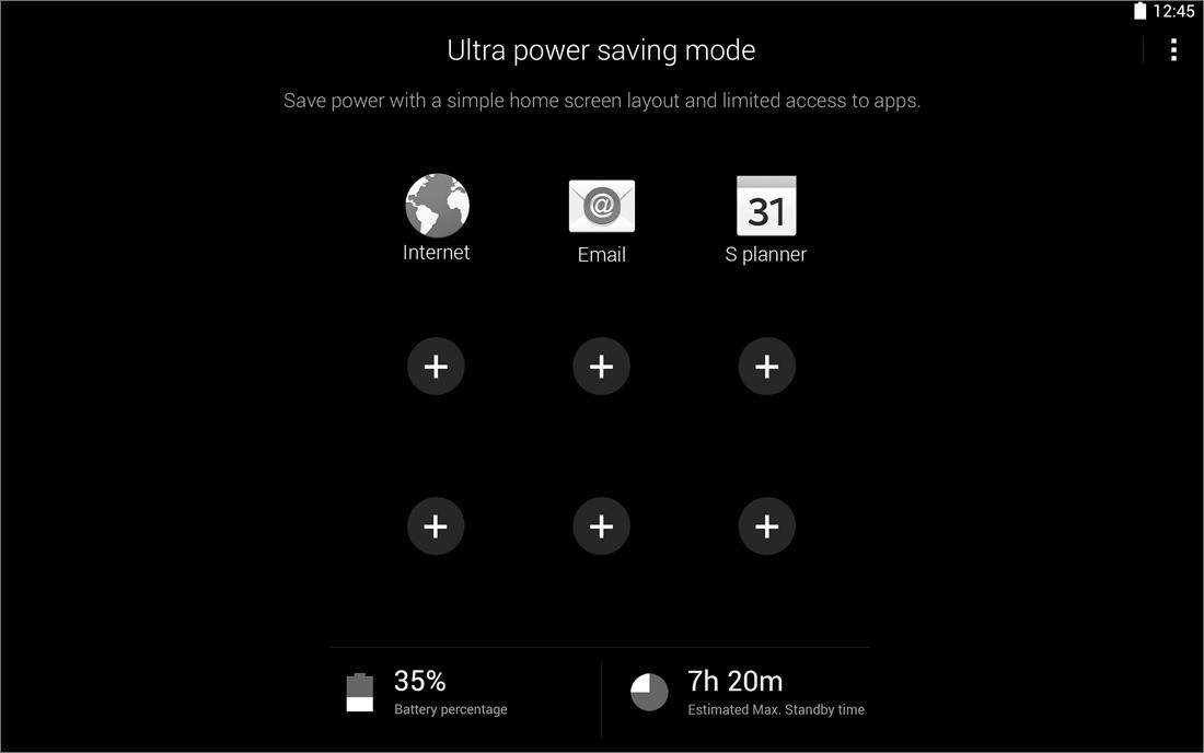 Galaxy Tab S Ultra Power Saving