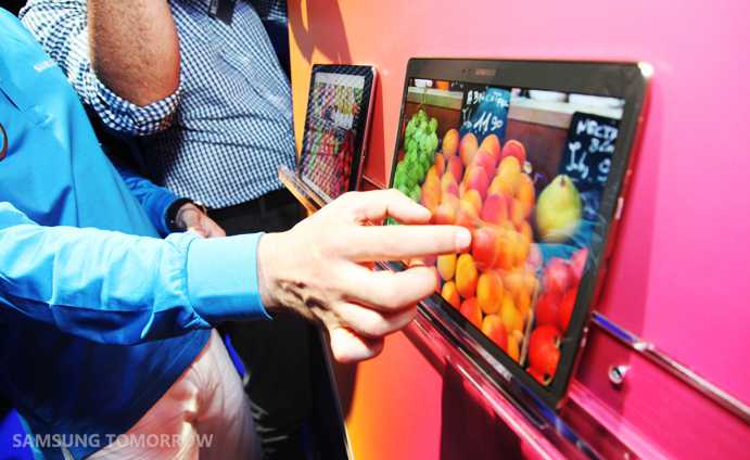 Samsung Galaxy S Tab, dettagli del display Super AMOLED