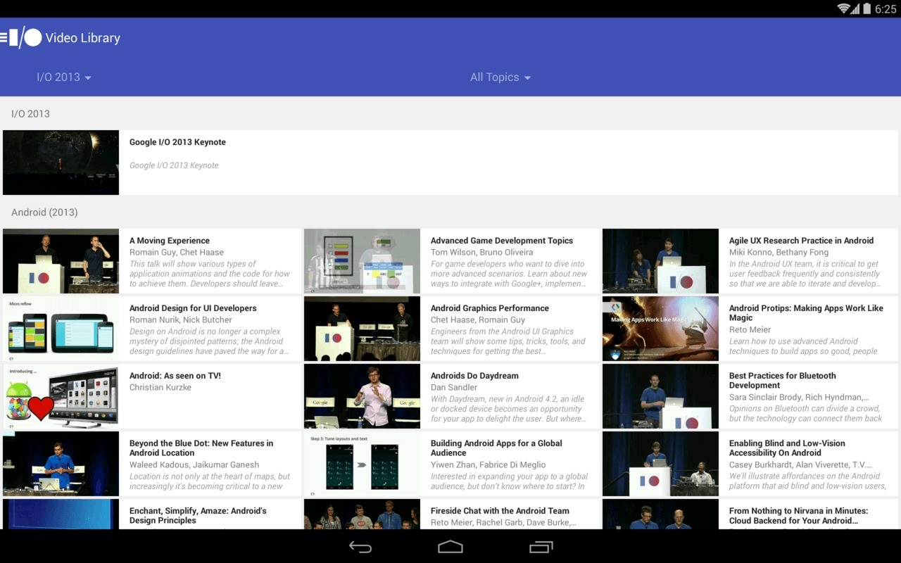 app per il Google I/O
