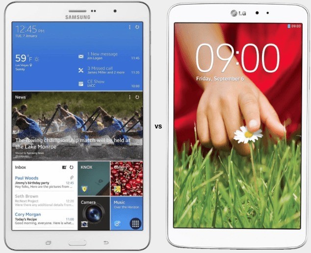 Samsung Galaxy Tab 8.4 S vs LG G Pad 8.3