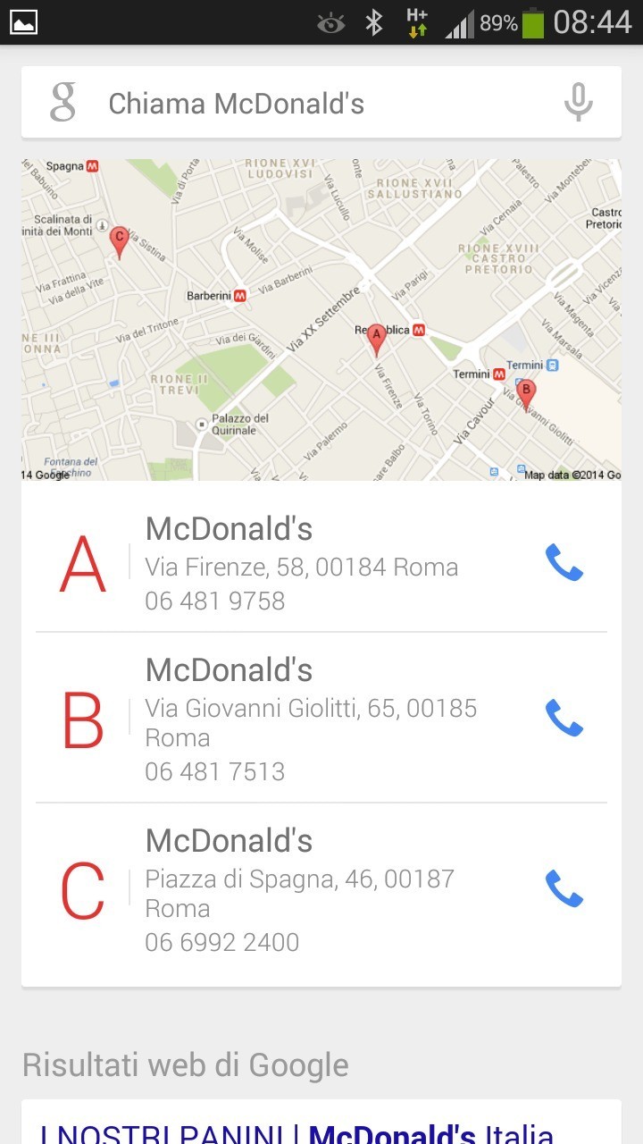 promemoria google now