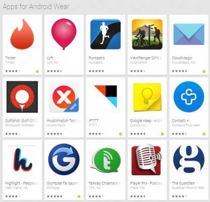 Android wear apps