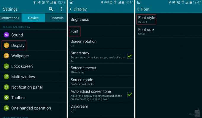 Come cambiare font su Android