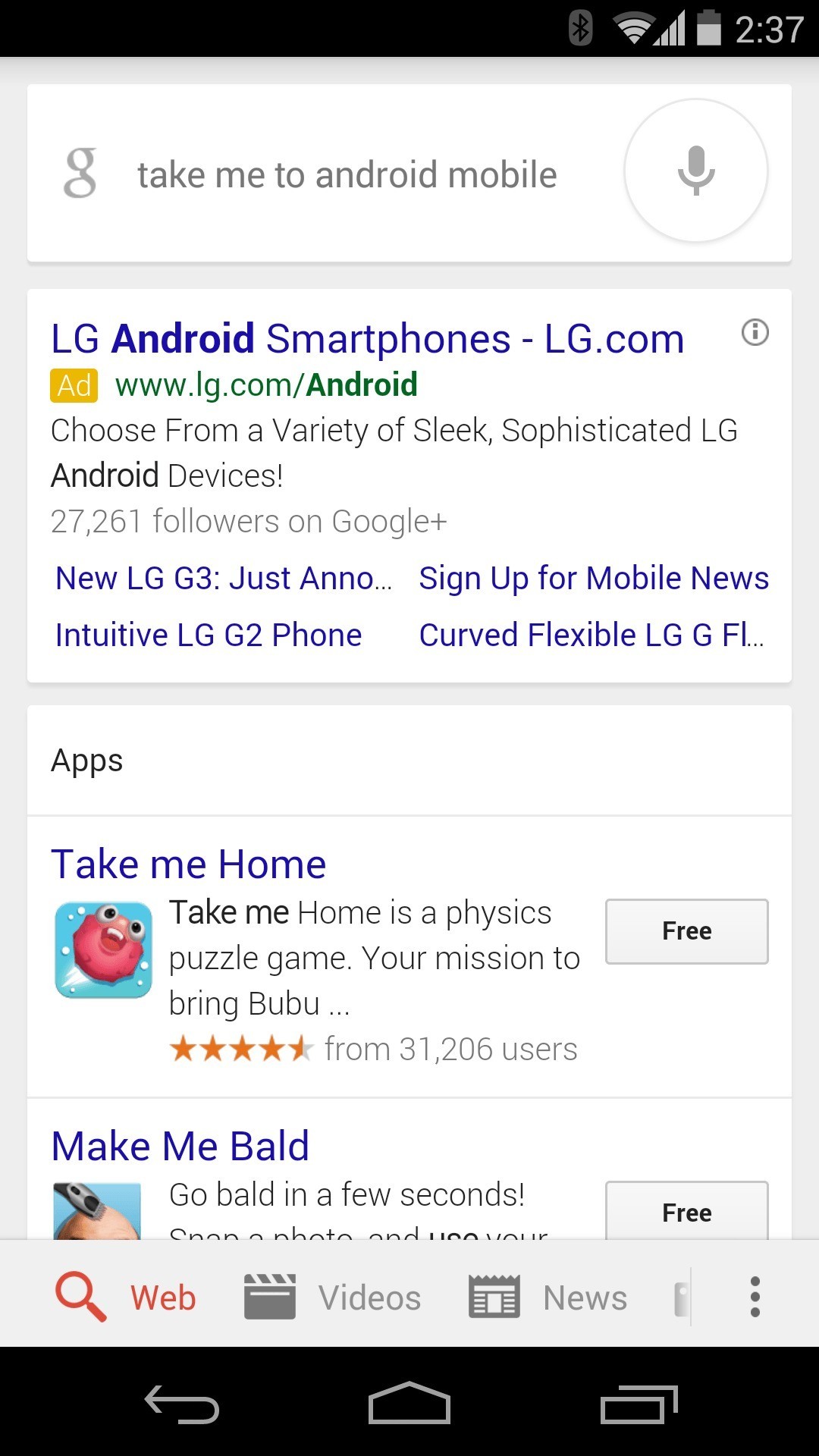 correzioni vocali per Google Now