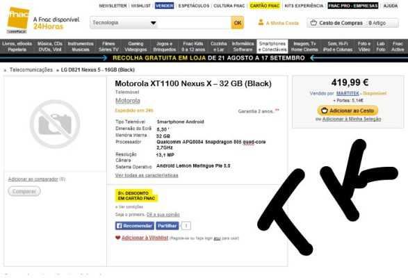 caratteristiche e prezzo del Nexus X di Google