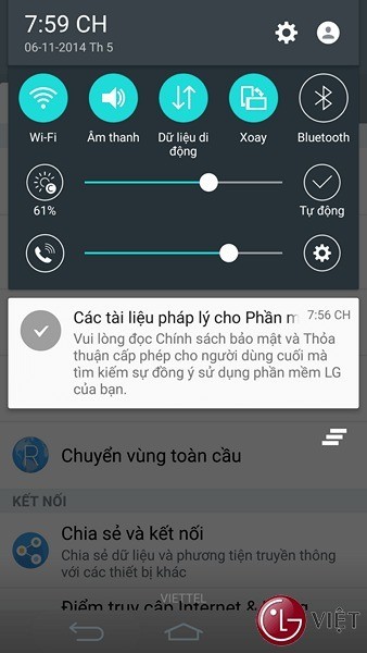 Lollipop per LG G3