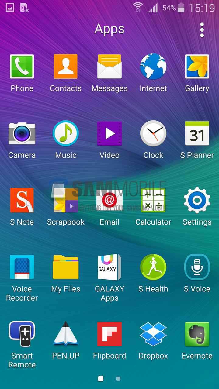 Lollipop per Galaxy Note 4