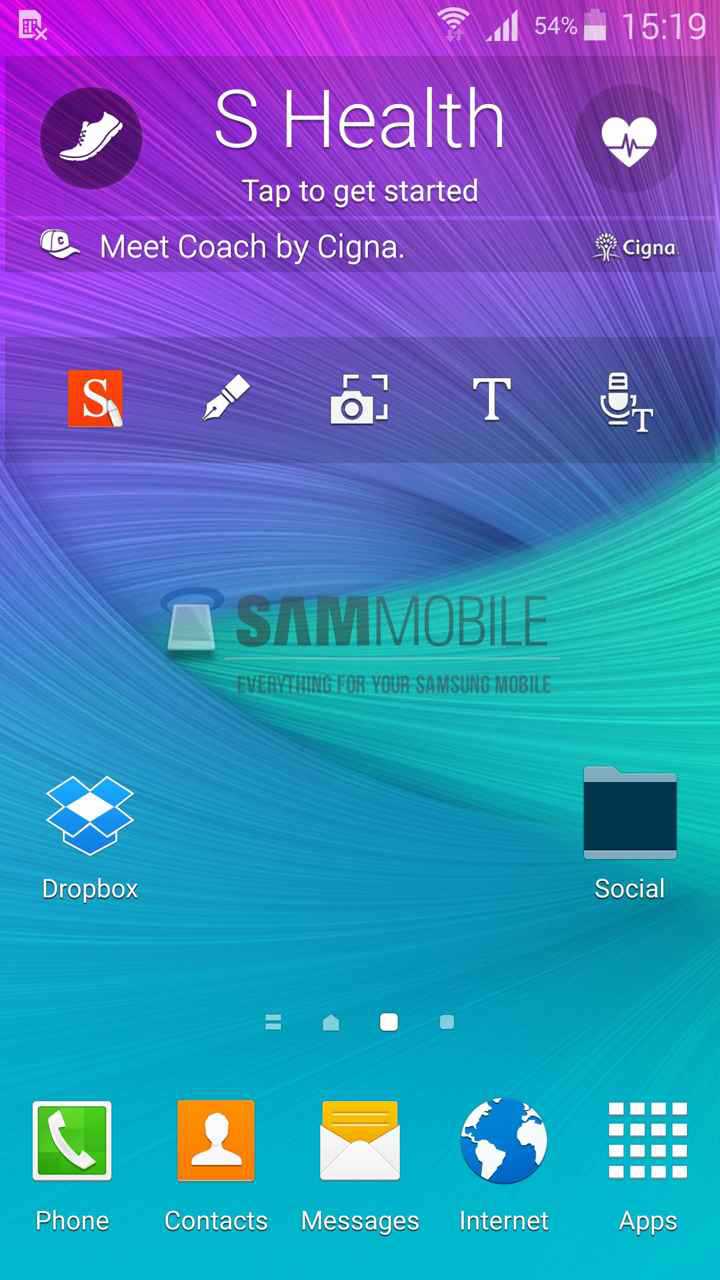 Lollipop per Galaxy Note 4
