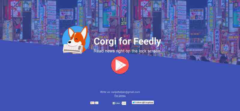 Corgi for Feedly