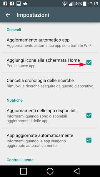 App sulla schermata Home 2
