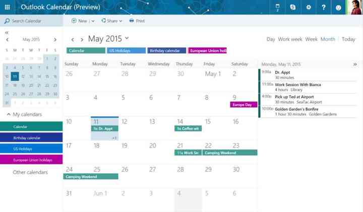 Nuovo Outlook - Calendario