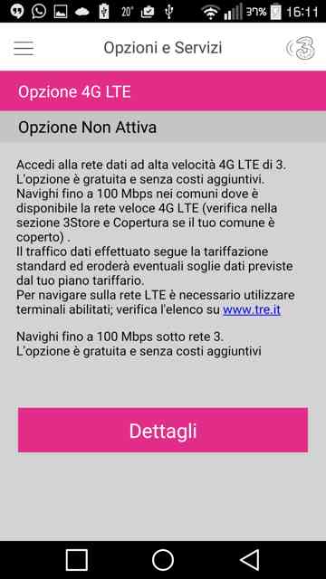 Attivazione LTE 3 Italia