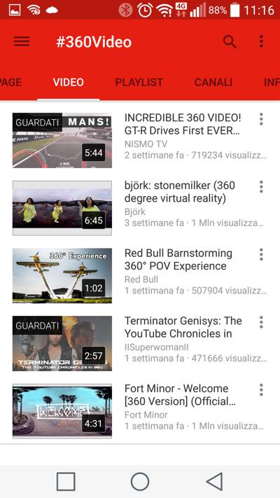 video 360 gradi su YouTube