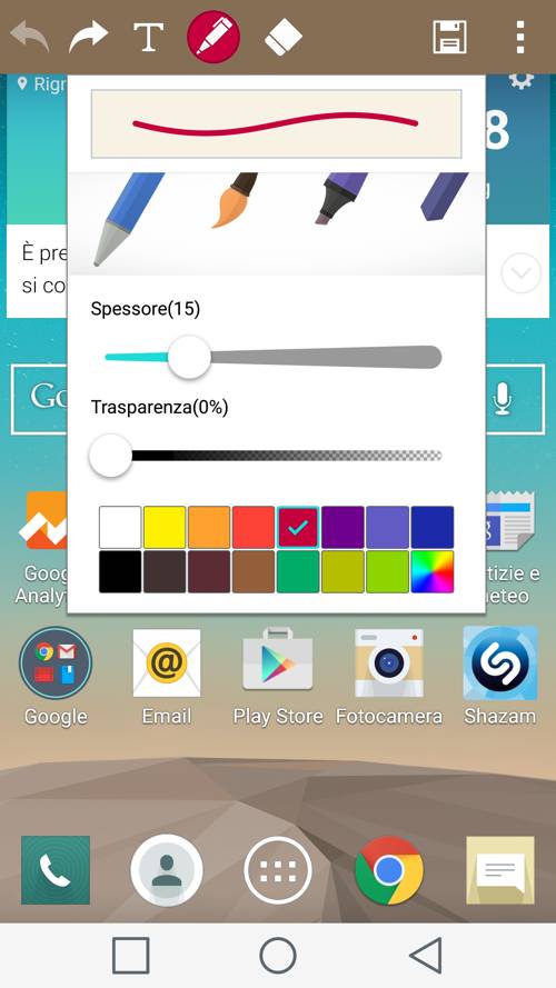 screenshot con LG G4