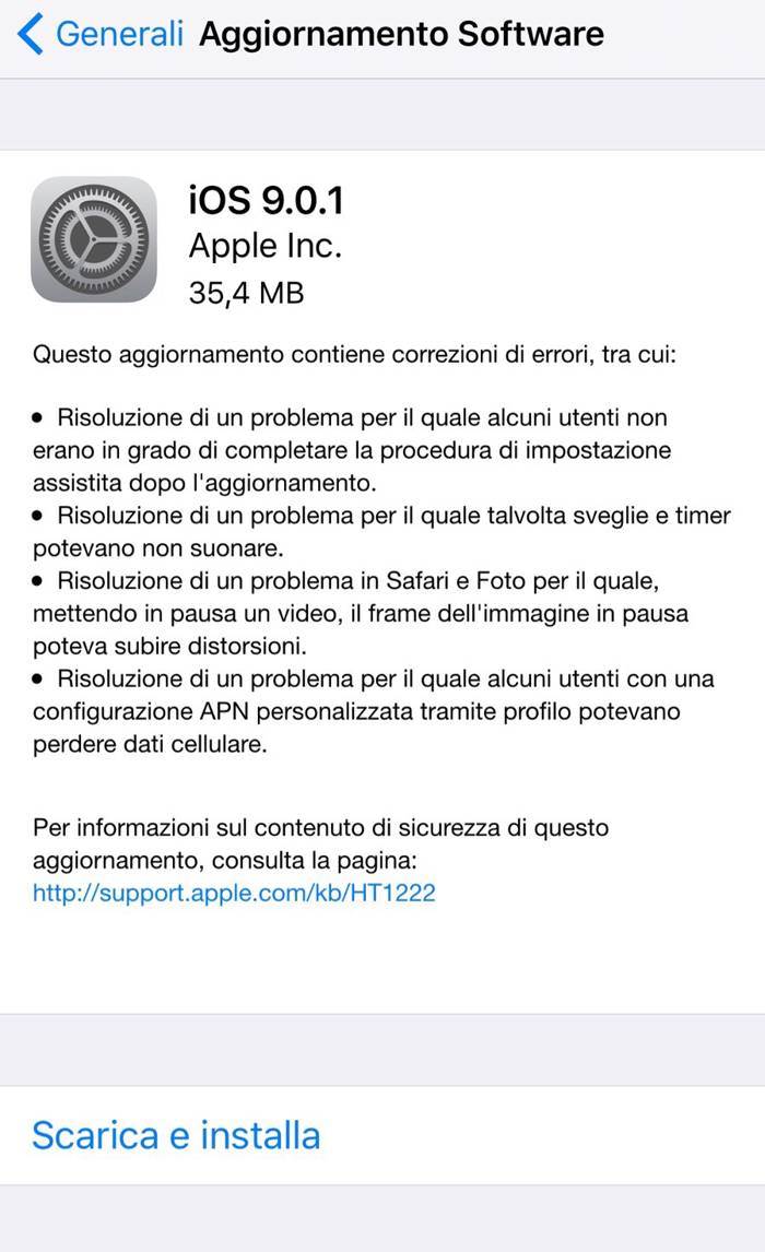ios 9.0.1