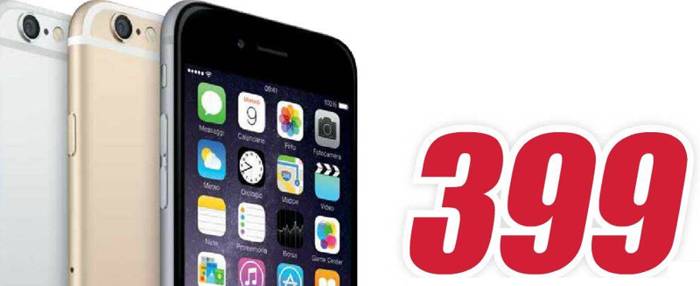 iPhone 6 a 399€ da domani in promozione da Trony