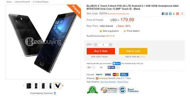 Bluboo Xtouch ufficialmente rilasciato con un prezzo interessante