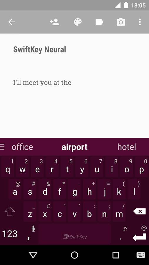 SwiftKey Neural Alpha