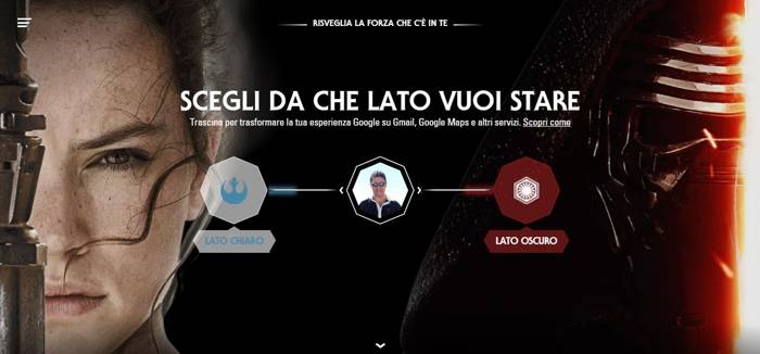 Google e Star Wars risvegliano la forza: scegliete il vostro lato per trasformare le app Google
