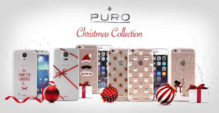 Puro Winter Collection: le custodie a tema natalizio con biglietto d’auguri integrato nella confezione