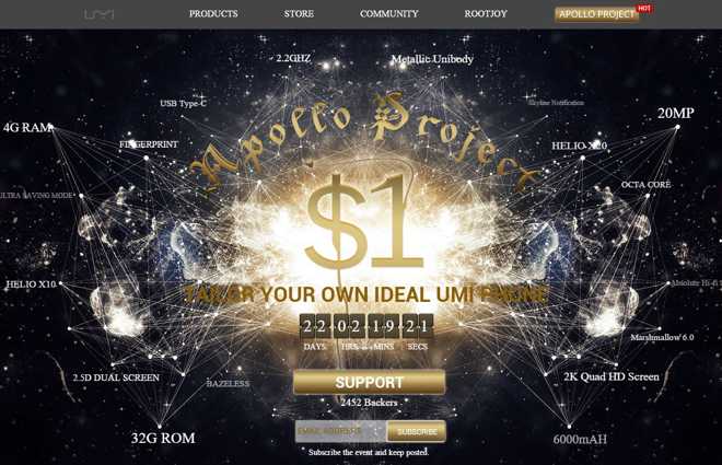 Umi Apollo, il primo smartphone con specifiche decise dagli utenti