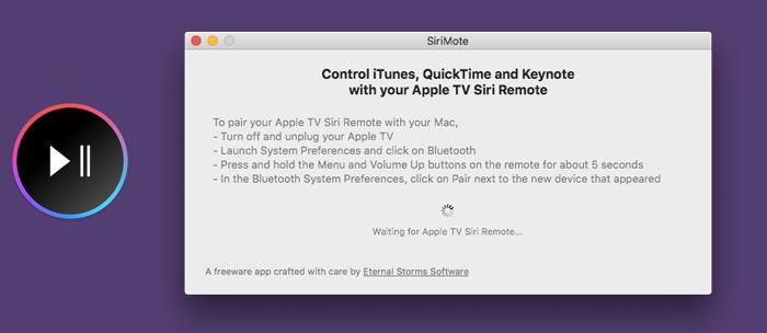 attiva su mac siri remote