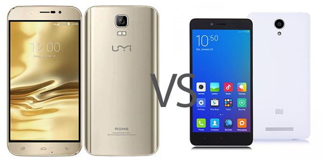 UMi Rome vs Xiaomi Redmi Note 2: specifiche a confronto