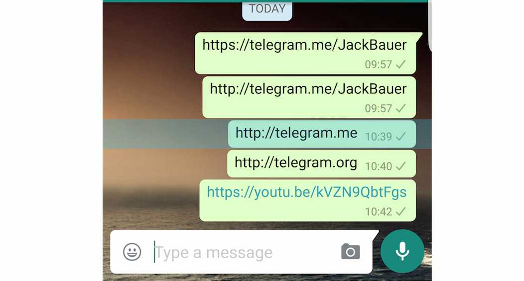 Whatsapp blocca telegram