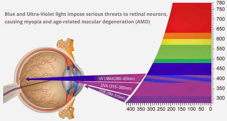 Luce Blu effetto occhio
