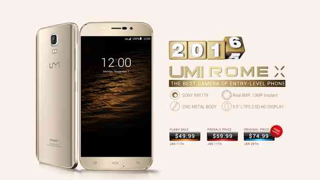 Umi Rome X, disponibile il pre-ordine da 55 euro