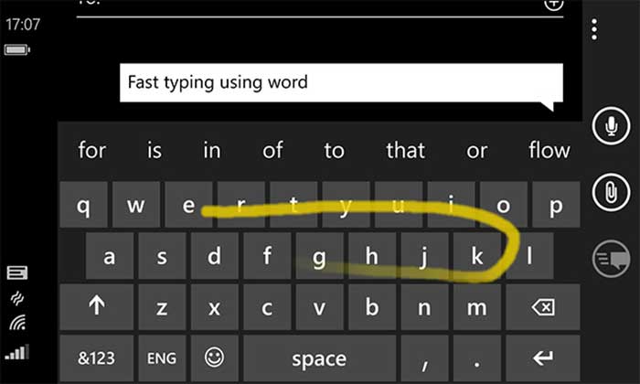 Arrivo della tastiera virtuale Microsoft Word Flow per iOS e Android