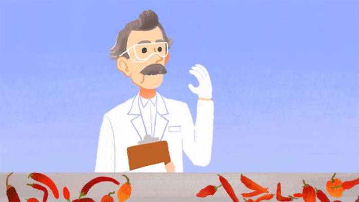 Google pubblica un doodle piccante per ricordare Wilbur Scoville