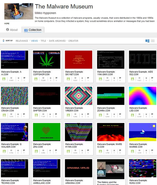 il museo dei virus informatici
