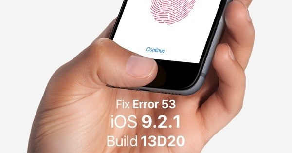 iOS 9.2.1 update, Apple risolve l’errore 53