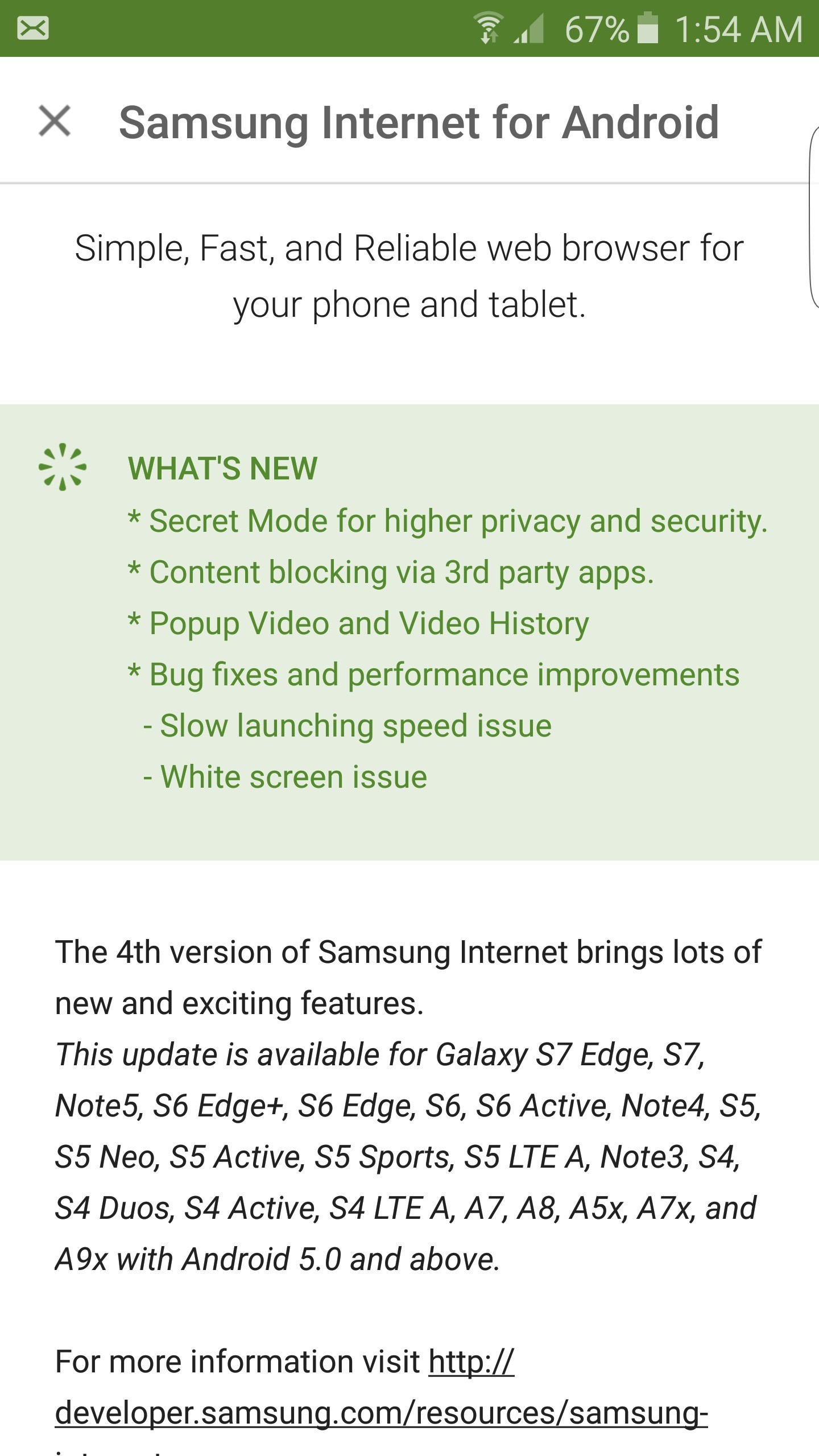 Samsung Internet per Android