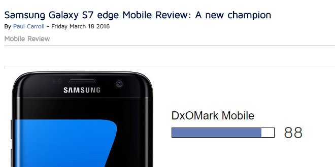 La fotocamera Samsung Galaxy S7 Edge è la migliore sul mercato