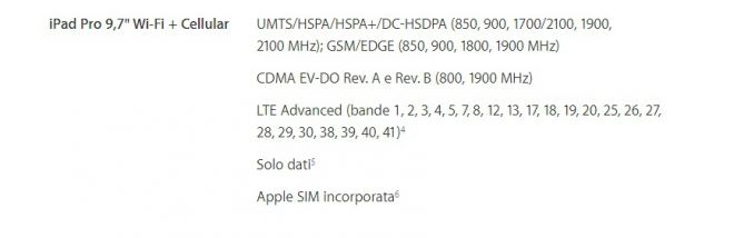 iPad Pro con SIM incorporata: è realtà