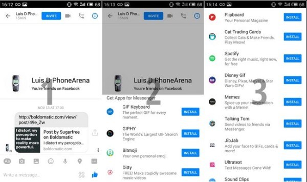 messenger app di terzi
