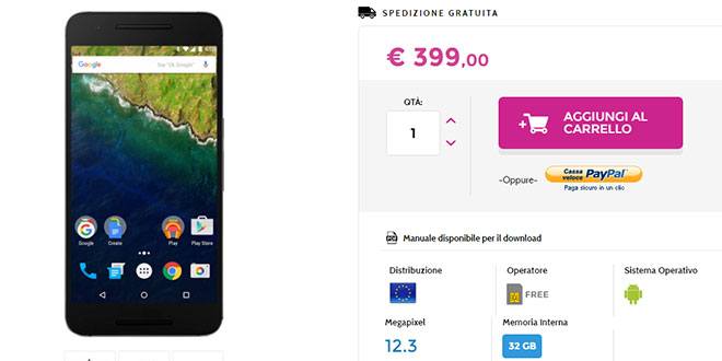 L’offerta Nexus 6P che ingolosisce: 399 euro su Stockisti