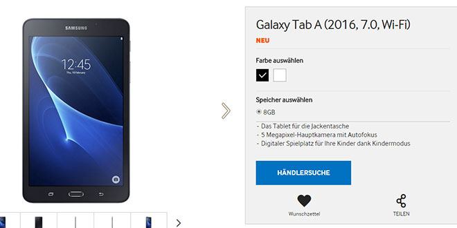 Samsung Galaxy Tab A 2016, ecco il tablet Android da 7 pollici