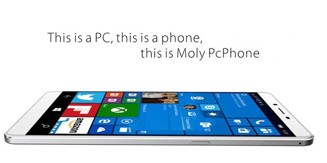 Coship Moly W6 phablet Windows 10 Mobile