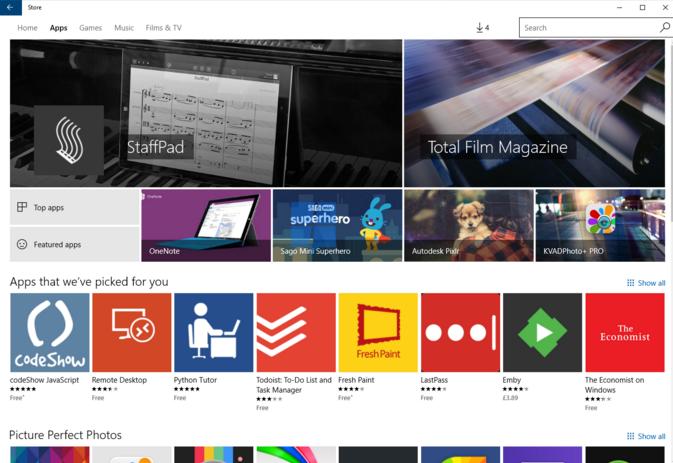 windows store nuova UI