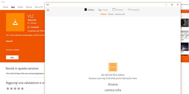 VLC Universal App sbarca ufficialmente sul Windows Store