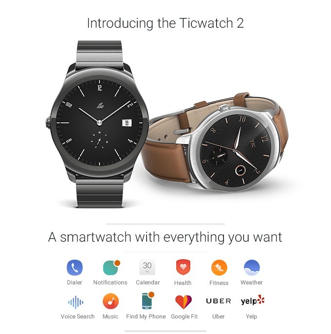 smartwatch, ticwatch 2, kickstarter