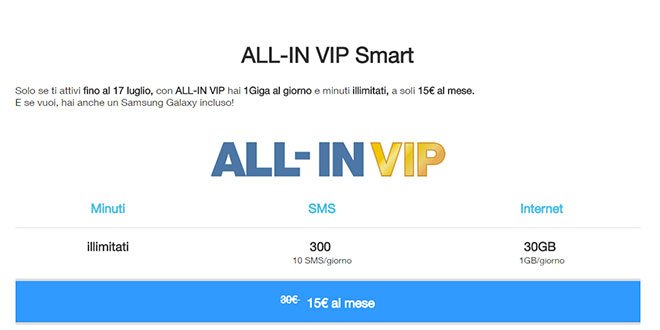 3 Italia lancia ALL-IN VIP Smart: 30GB al mese e smartphone incluso